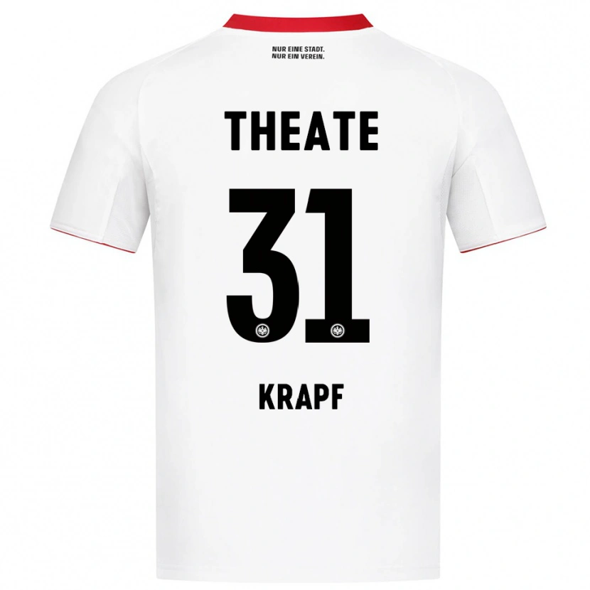 Danxen Barn Maximilian Krapf #31 Vit Röd Bortatröja Matchtröjor 2025/26 Tröjor T-Tröja
