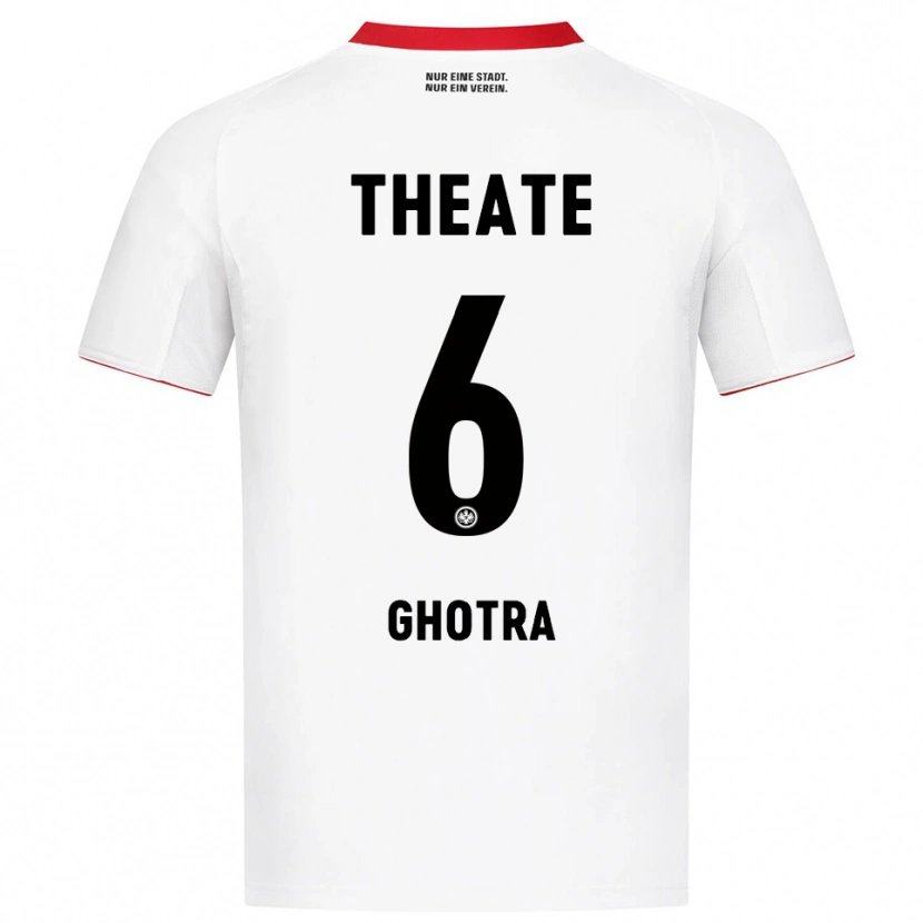 Danxen Barn Harpreet Ghotra #6 Vit Röd Bortatröja Matchtröjor 2025/26 Tröjor T-Tröja