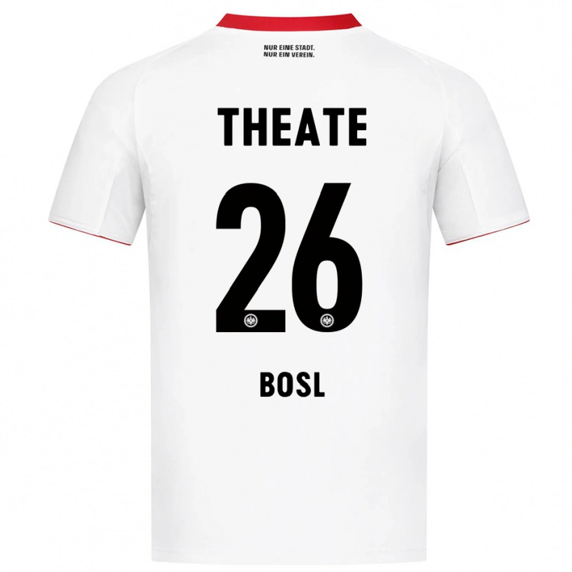 Danxen Barn Cara Bosl #26 Vit Röd Bortatröja Matchtröjor 2025/26 Tröjor T-Tröja