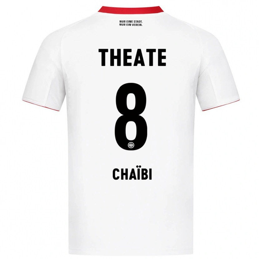 Danxen Barn Farès Chaïbi #8 Vit Röd Bortatröja Matchtröjor 2025/26 Tröjor T-Tröja
