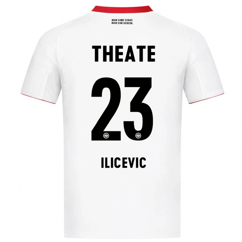 Danxen Barn Niko Ilicevic #23 Vit Röd Bortatröja Matchtröjor 2025/26 Tröjor T-Tröja