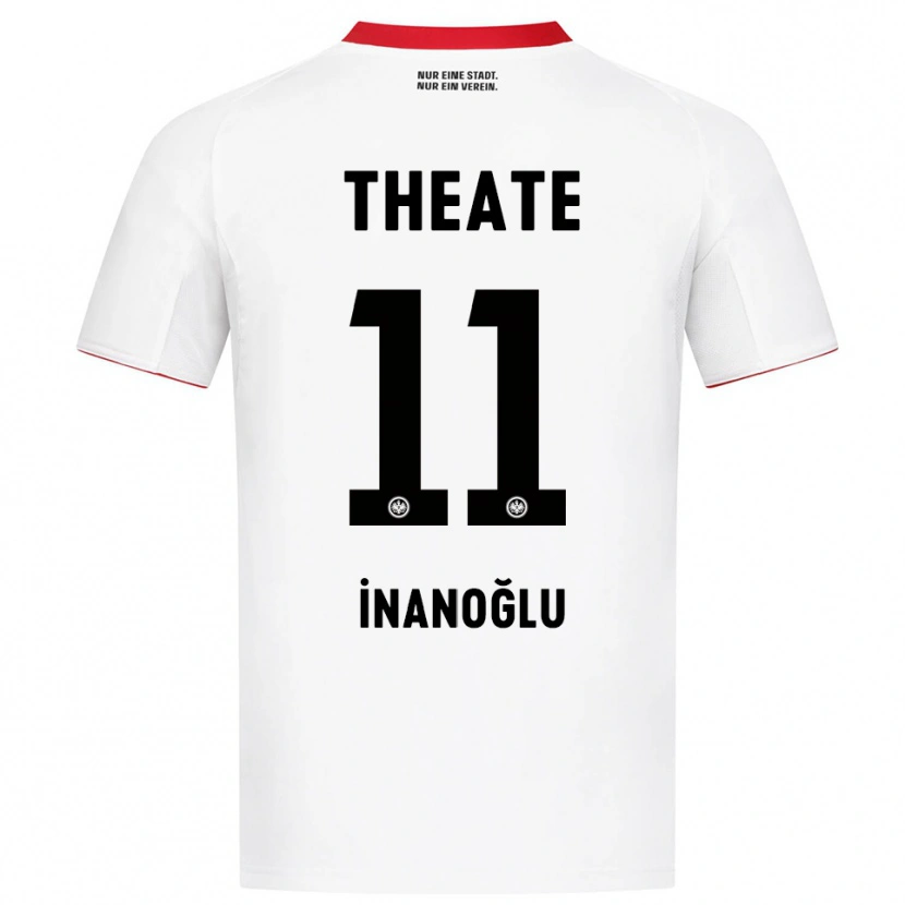 Danxen Barn Kaan İnanoğlu #11 Vit Röd Bortatröja Matchtröjor 2025/26 Tröjor T-Tröja