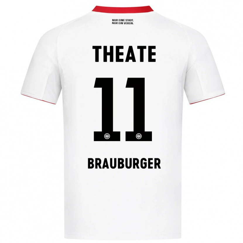 Danxen Barn Maximilian Brauburger #11 Vit Röd Bortatröja Matchtröjor 2025/26 Tröjor T-Tröja