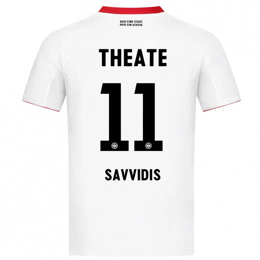 Danxen Barn Rafail Savvidis #11 Vit Röd Bortatröja Matchtröjor 2025/26 Tröjor T-Tröja