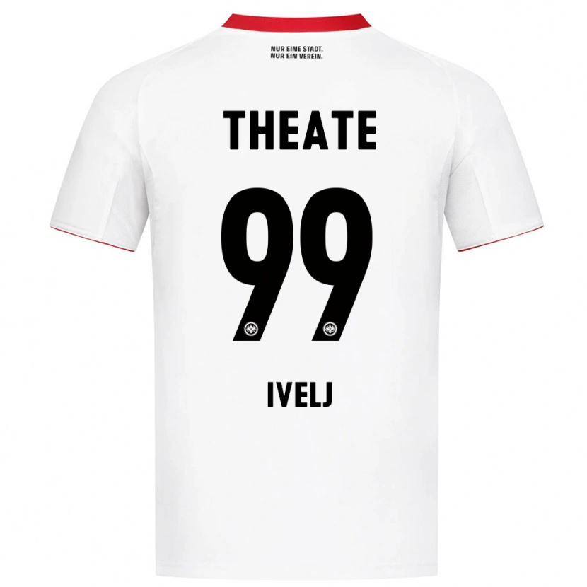 Danxen Barn Noemi Ivelj #99 Vit Röd Bortatröja Matchtröjor 2025/26 Tröjor T-Tröja