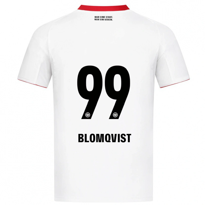 Danxen Barn Rebecka Blomqvist #99 Vit Röd Bortatröja Matchtröjor 2025/26 Tröjor T-Tröja