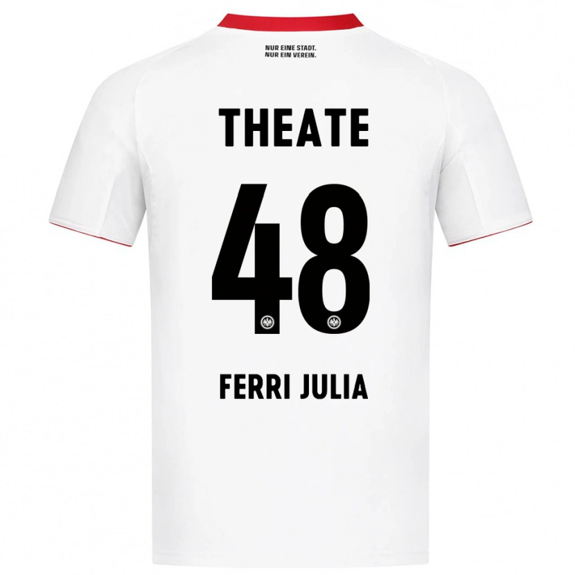 Danxen Barn Nacho Ferri #48 Vit Röd Bortatröja Matchtröjor 2025/26 Tröjor T-Tröja