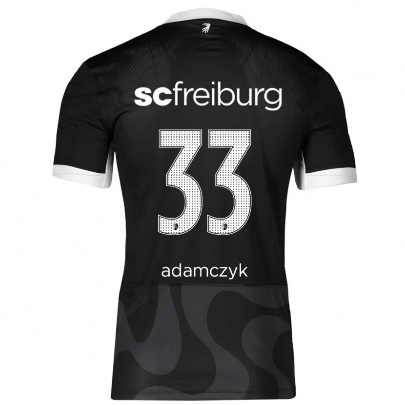 Danxen Barn Rebecca Adamczyk #33 Svart Vit Bortatröja Matchtröjor 2025/26 Tröjor T-Tröja
