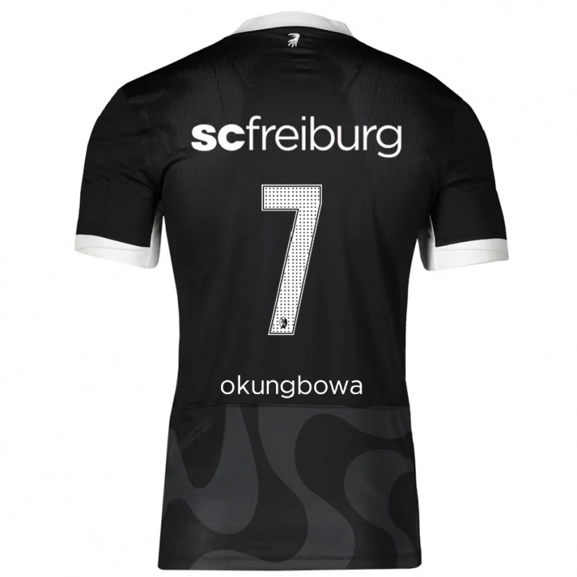 Danxen Barn Osagie Okungbowa #7 Svart Vit Bortatröja Matchtröjor 2025/26 Tröjor T-Tröja