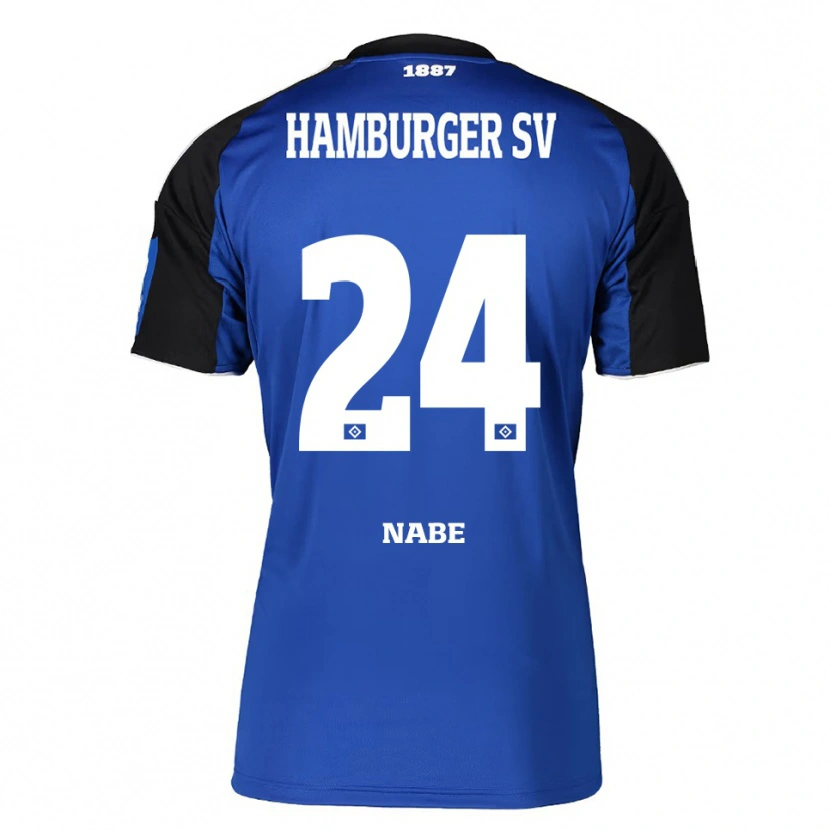 Danxen Barn Jamal Nabe #24 Blå Svart Bortatröja Matchtröjor 2025/26 Tröjor T-Tröja