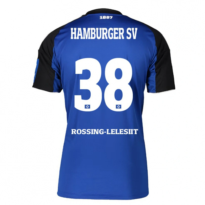 Danxen Barn Alexander Røssing-Lelesiit #38 Blå Svart Bortatröja Matchtröjor 2025/26 Tröjor T-Tröja