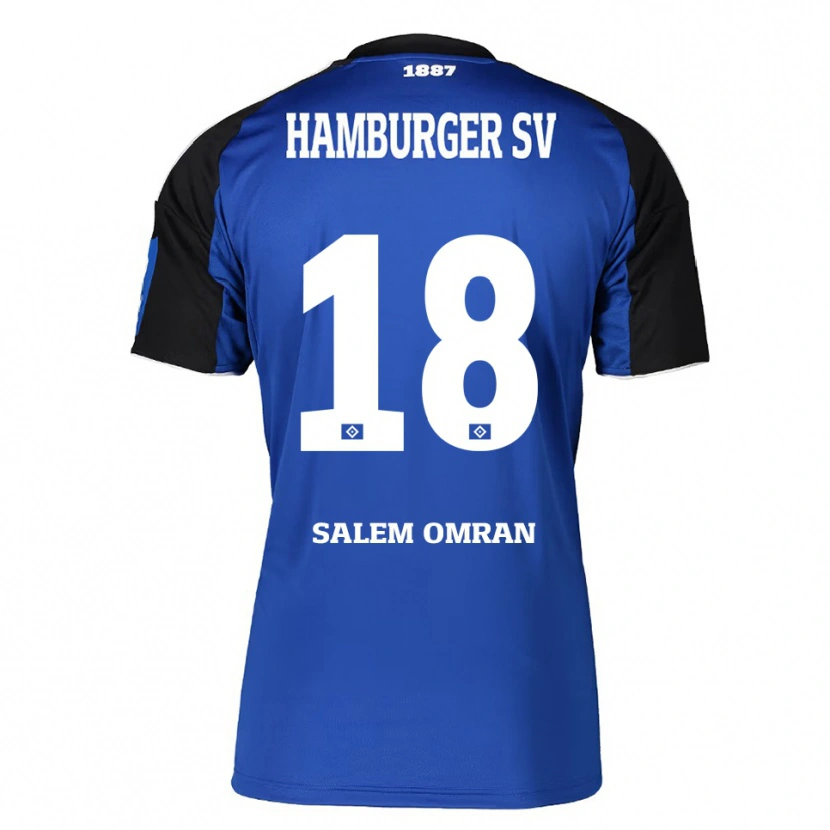 Danxen Barn Amir Salem Omran #18 Blå Svart Bortatröja Matchtröjor 2025/26 Tröjor T-Tröja