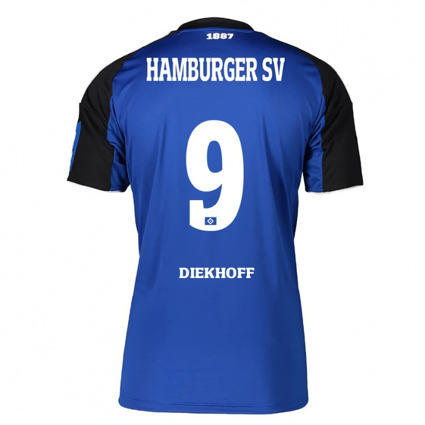 Danxen Barn Henrike Diekhoff #9 Blå Svart Bortatröja Matchtröjor 2025/26 Tröjor T-Tröja