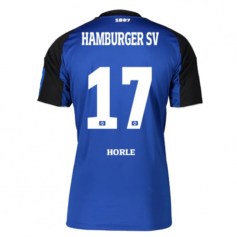 Danxen Barn Tim Niclas Hörle #17 Blå Svart Bortatröja Matchtröjor 2025/26 Tröjor T-Tröja
