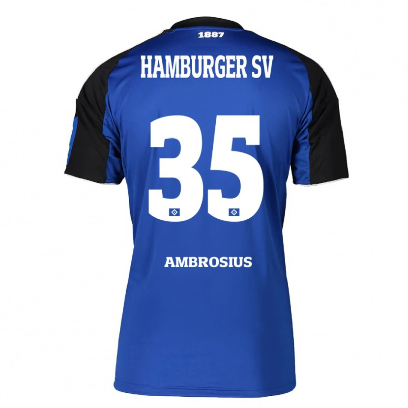 Danxen Barn Stephan Ambrosius #35 Blå Svart Bortatröja Matchtröjor 2025/26 Tröjor T-Tröja