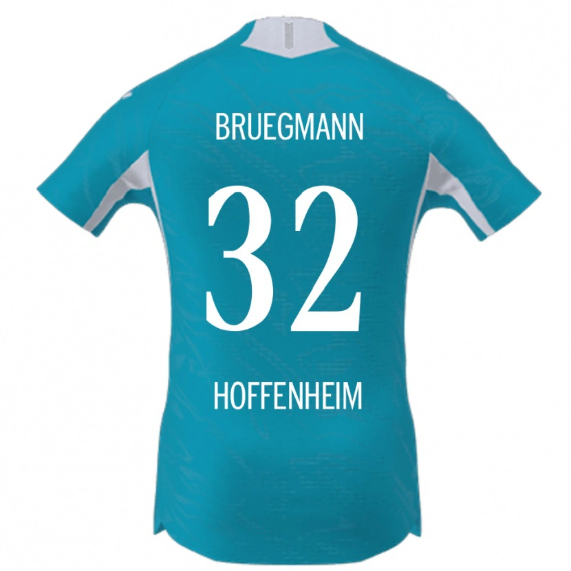 Danxen Barn Lukas Bruegmann #32 Himmelsblå Bortatröja Matchtröjor 2025/26 Tröjor T-Tröja