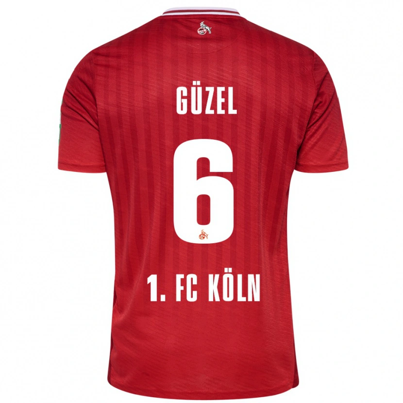 Danxen Barn Arian Güzel #6 Röd Vit Bortatröja Matchtröjor 2025/26 Tröjor T-Tröja