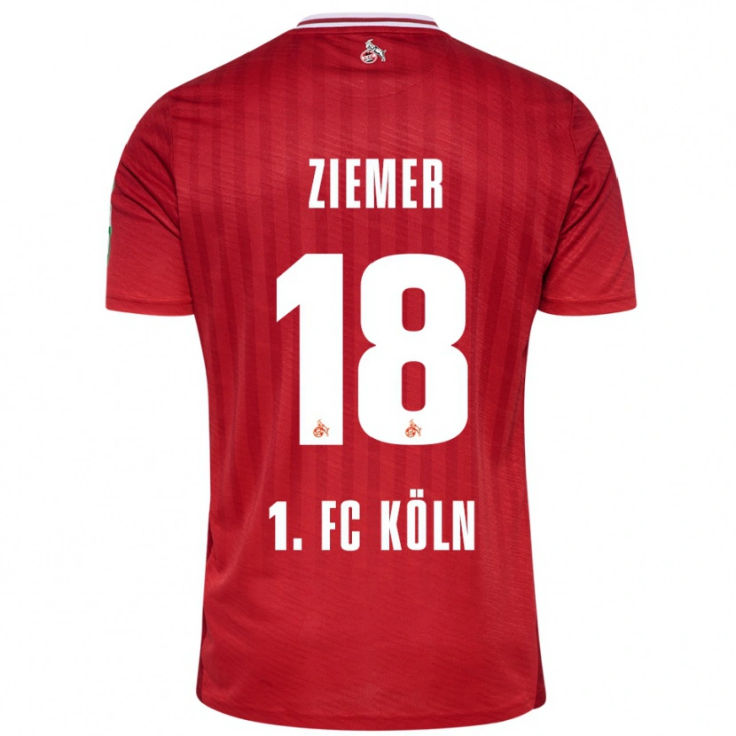 Danxen Barn Taylor Ziemer #18 Röd Vit Bortatröja Matchtröjor 2025/26 Tröjor T-Tröja