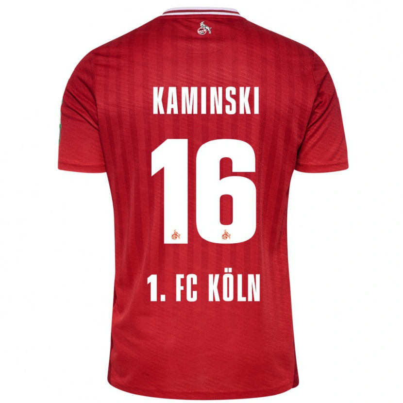 Danxen Barn Jakub Kaminski #16 Röd Vit Bortatröja Matchtröjor 2025/26 Tröjor T-Tröja