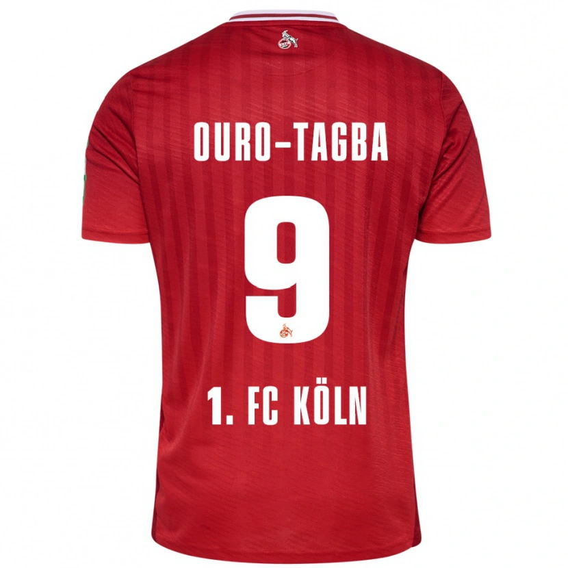 Danxen Barn Mansour Ouro-Tagba #9 Röd Vit Bortatröja Matchtröjor 2025/26 Tröjor T-Tröja