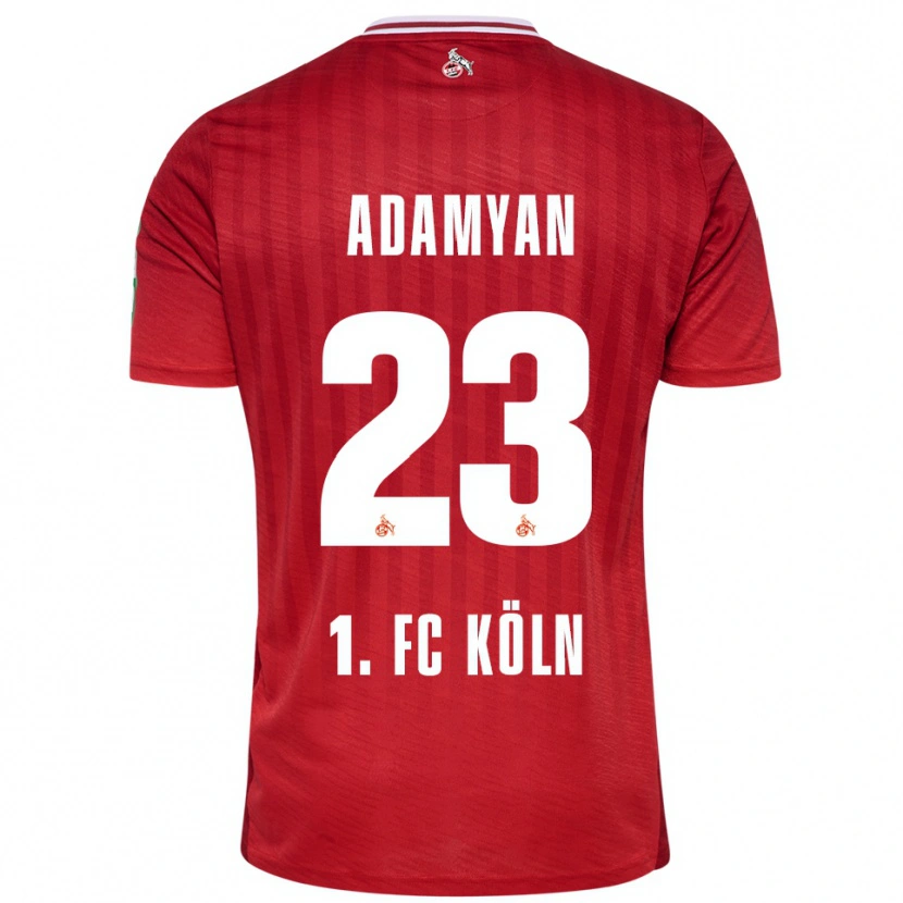 Danxen Barn Sargis Adamyan #23 Röd Vit Bortatröja Matchtröjor 2025/26 Tröjor T-Tröja