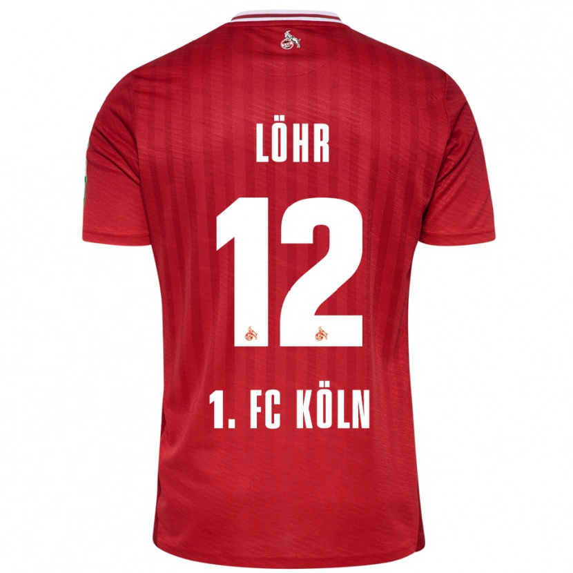 Danxen Barn Max Löhr #12 Röd Vit Bortatröja Matchtröjor 2025/26 Tröjor T-Tröja