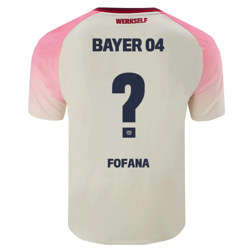 Danxen Barn Sadik Fofana #0 Rosa Off-White Bortatröja Matchtröjor 2025/26 Tröjor T-Tröja
