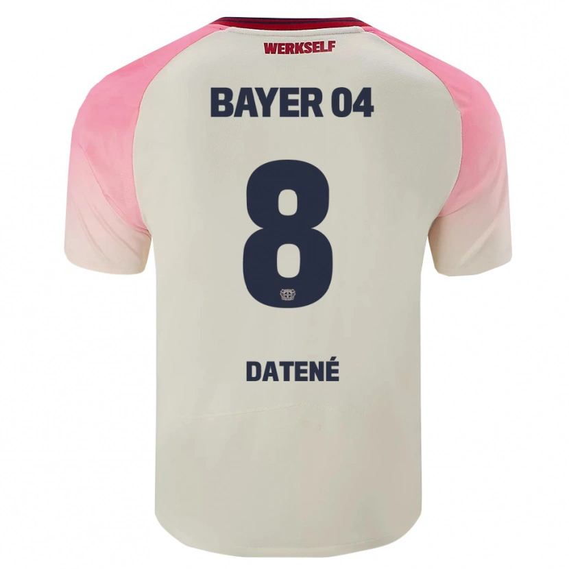 Danxen Barn Elia Datené #8 Rosa Off-White Bortatröja Matchtröjor 2025/26 Tröjor T-Tröja