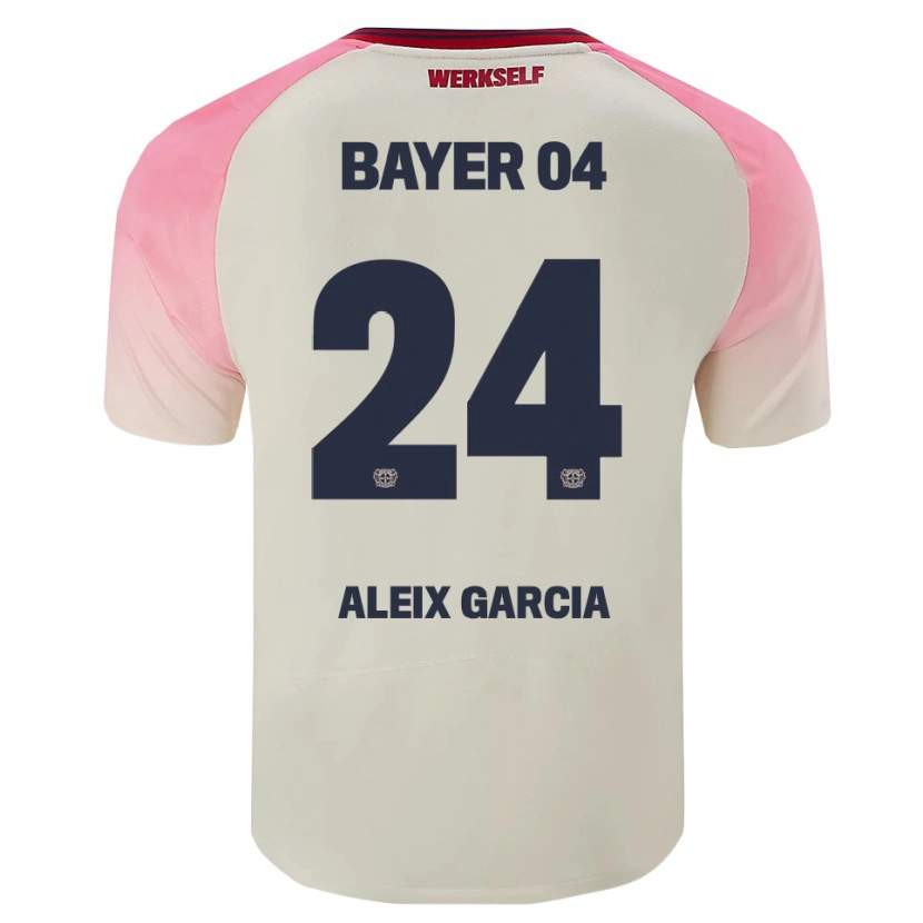 Danxen Barn Aleix García #24 Rosa Off-White Bortatröja Matchtröjor 2025/26 Tröjor T-Tröja