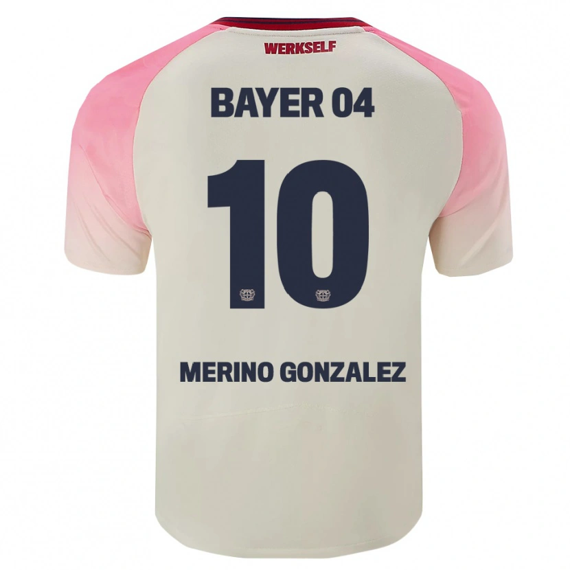 Danxen Barn Estrella Merino Gonzalez #10 Rosa Off-White Bortatröja Matchtröjor 2025/26 Tröjor T-Tröja