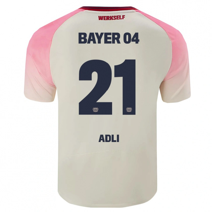 Danxen Barn Amine Adli #21 Rosa Off-White Bortatröja Matchtröjor 2025/26 Tröjor T-Tröja