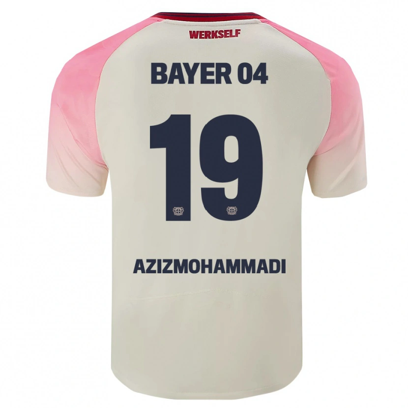 Danxen Barn Mick Azizmohammadi #19 Rosa Off-White Bortatröja Matchtröjor 2025/26 Tröjor T-Tröja