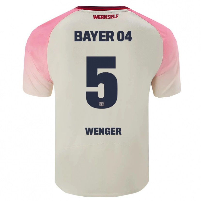 Danxen Barn Claudia Wenger #5 Rosa Off-White Bortatröja Matchtröjor 2025/26 Tröjor T-Tröja