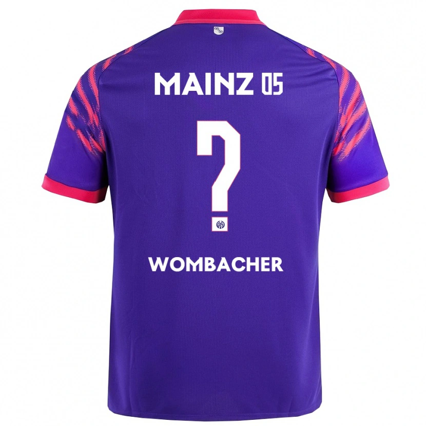 Danxen Barn Fynn Wombacher #0 Marinblå Rosa Bortatröja Matchtröjor 2025/26 Tröjor T-Tröja
