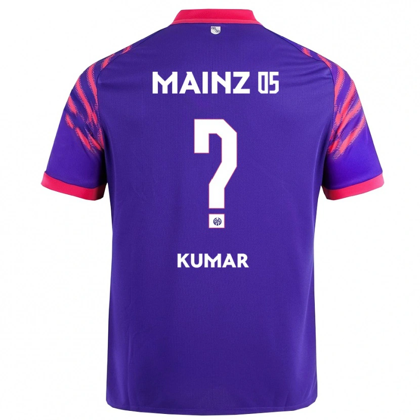 Danxen Barn Florian Kumar #0 Marinblå Rosa Bortatröja Matchtröjor 2025/26 Tröjor T-Tröja