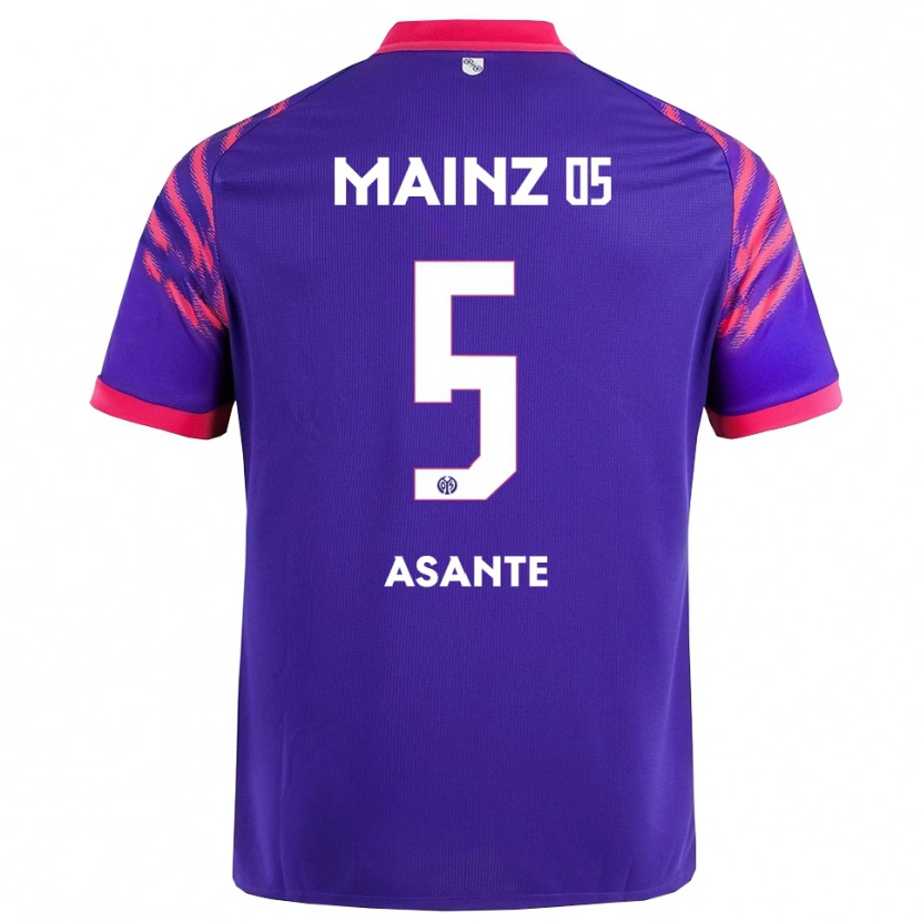 Danxen Barn Marvin Asante #5 Marinblå Rosa Bortatröja Matchtröjor 2025/26 Tröjor T-Tröja