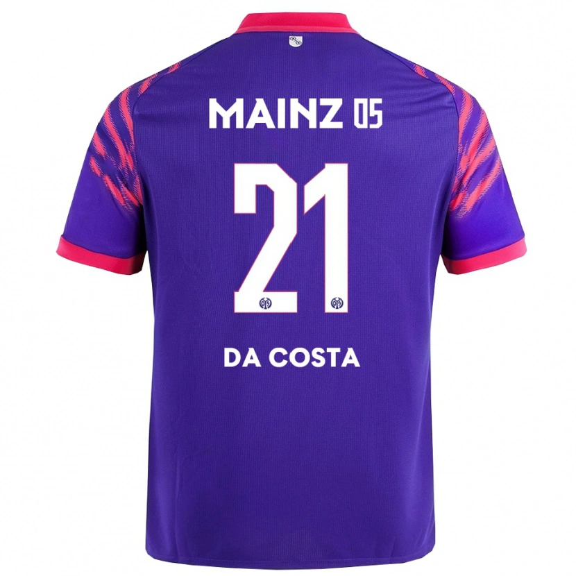 Danxen Barn Danny Da Costa #21 Marinblå Rosa Bortatröja Matchtröjor 2025/26 Tröjor T-Tröja