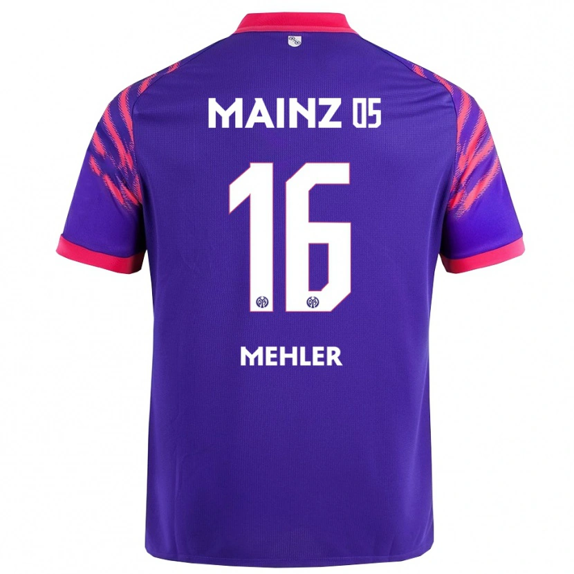 Danxen Barn Melina Mehler #16 Marinblå Rosa Bortatröja Matchtröjor 2025/26 Tröjor T-Tröja