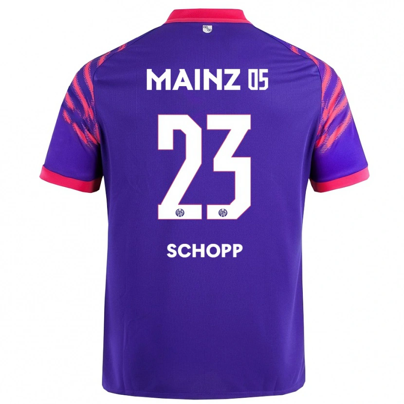 Danxen Barn Konstantin Schopp #23 Marinblå Rosa Bortatröja Matchtröjor 2025/26 Tröjor T-Tröja