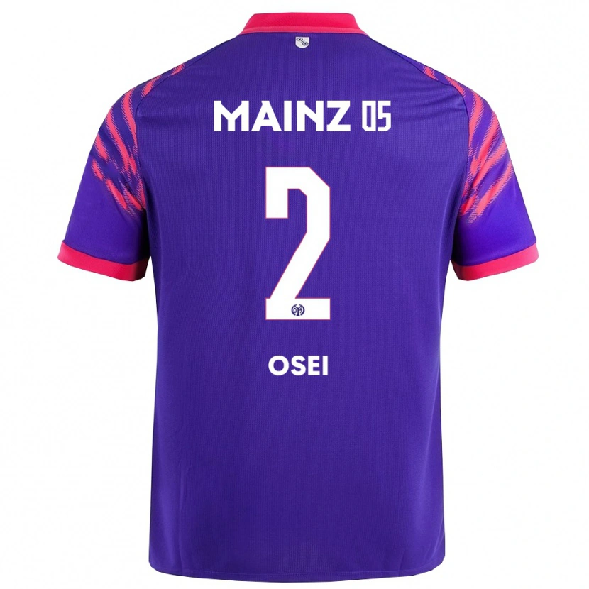 Danxen Barn David Osei #2 Marinblå Rosa Bortatröja Matchtröjor 2025/26 Tröjor T-Tröja