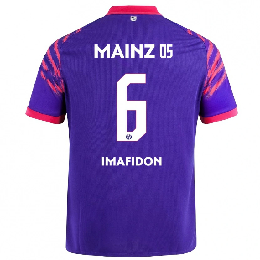 Danxen Barn Daniel Imafidon #6 Marinblå Rosa Bortatröja Matchtröjor 2025/26 Tröjor T-Tröja