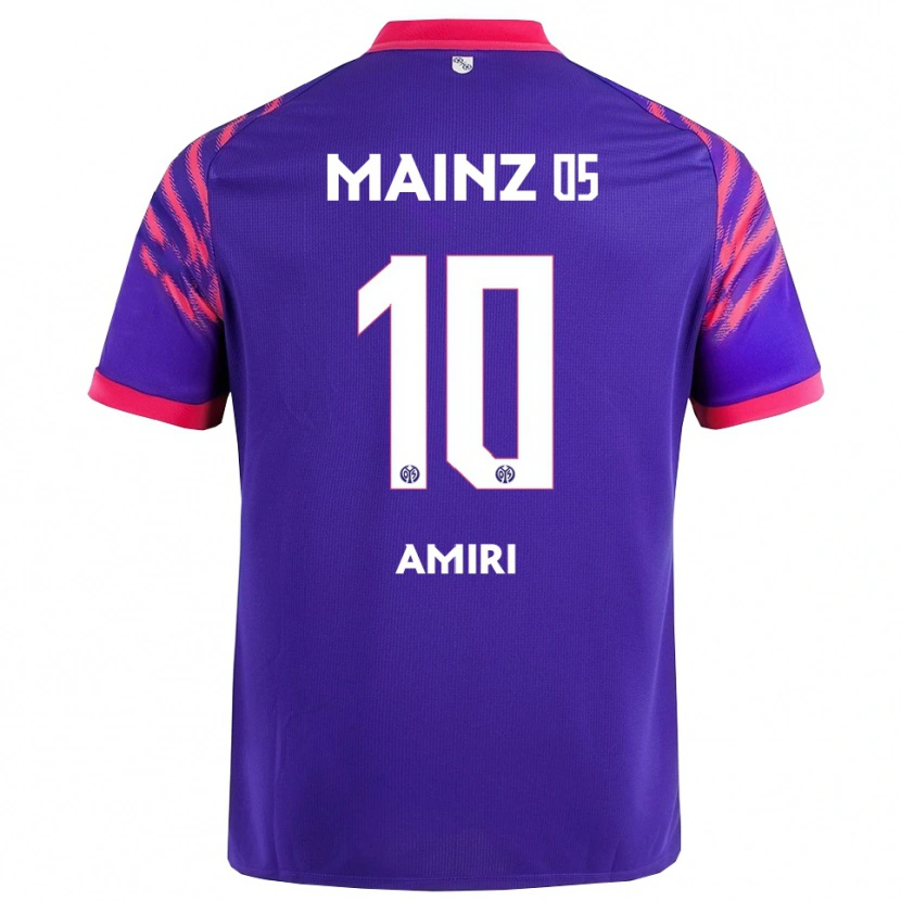 Danxen Barn Nadiem Amiri #10 Marinblå Rosa Bortatröja Matchtröjor 2025/26 Tröjor T-Tröja