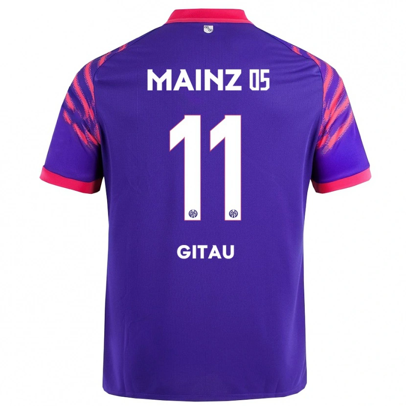 Danxen Barn Andre Gitau #11 Marinblå Rosa Bortatröja Matchtröjor 2025/26 Tröjor T-Tröja