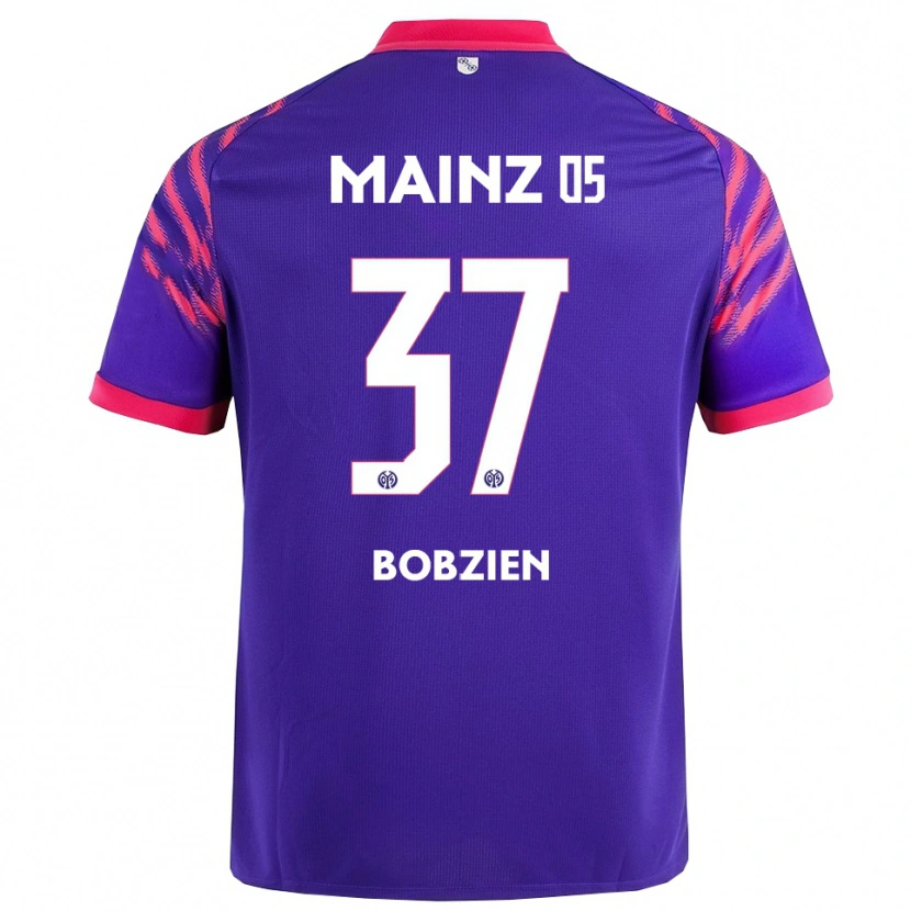 Danxen Barn Ben Bobzien #37 Marinblå Rosa Bortatröja Matchtröjor 2025/26 Tröjor T-Tröja