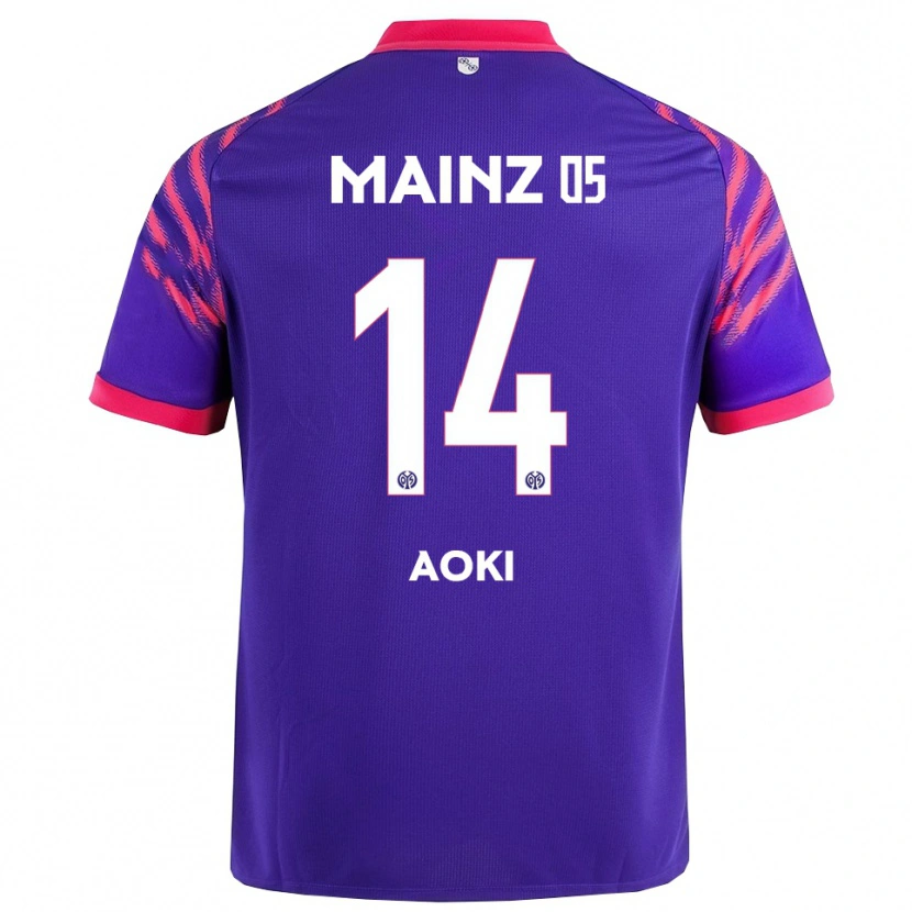 Danxen Barn Hiyori Aoki #14 Marinblå Rosa Bortatröja Matchtröjor 2025/26 Tröjor T-Tröja