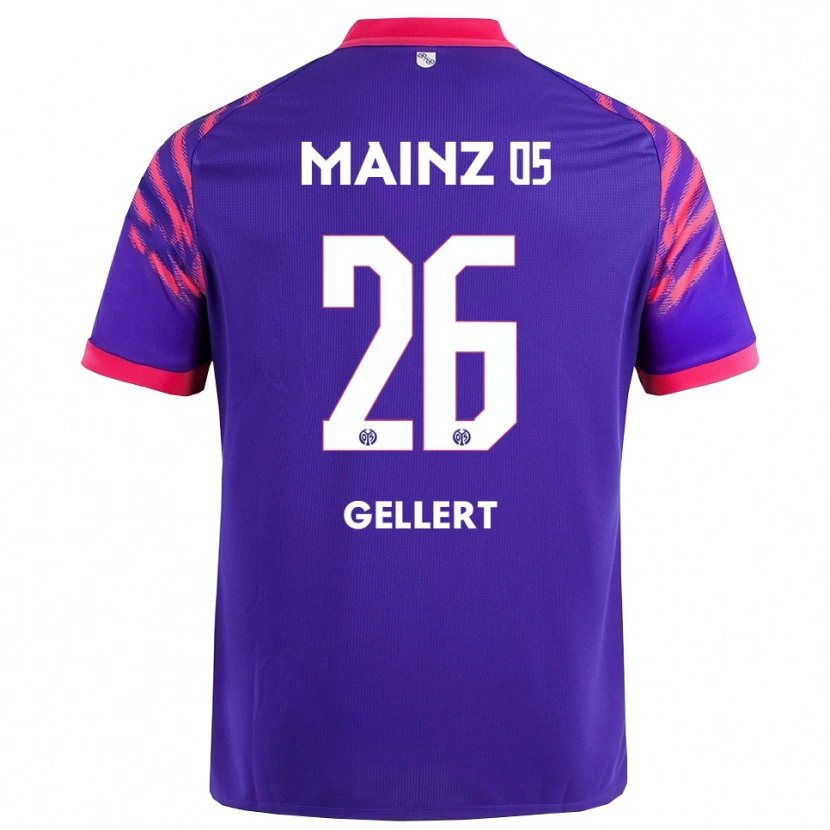 Danxen Barn Mona Gellert #26 Marinblå Rosa Bortatröja Matchtröjor 2025/26 Tröjor T-Tröja