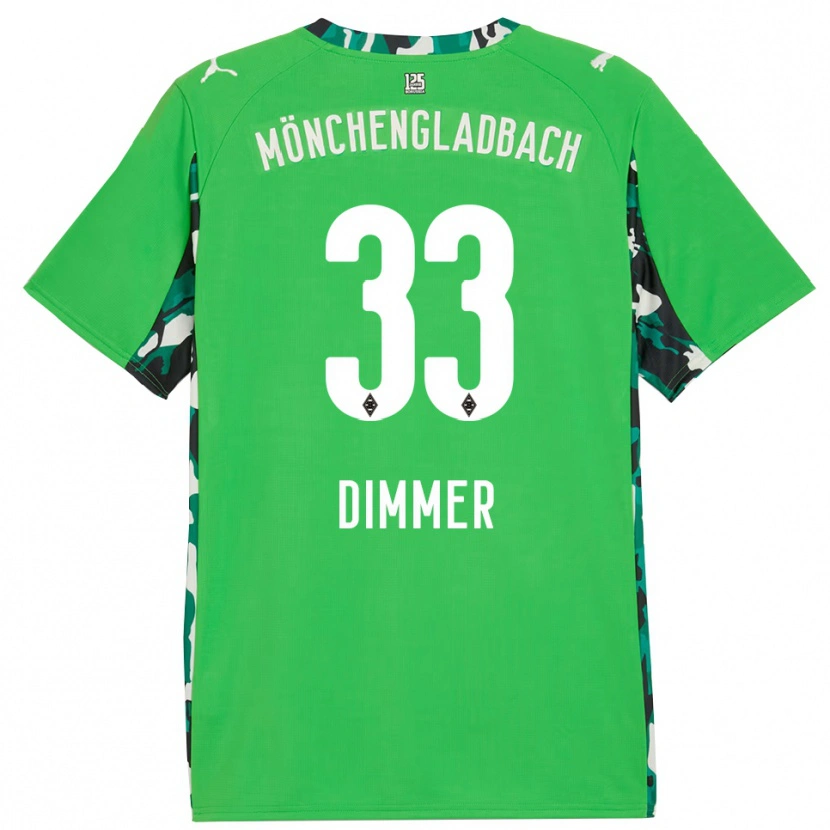 Danxen Barn Florian Dimmer #33 Grön Svart Bortatröja Matchtröjor 2025/26 Tröjor T-Tröja