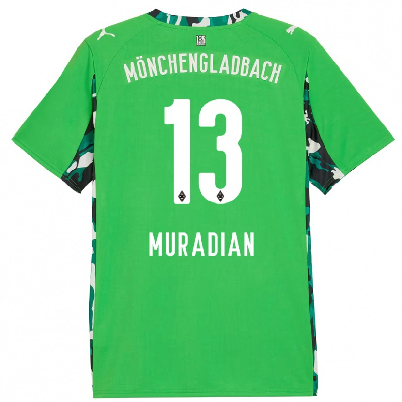 Danxen Barn Artem Muradyan #13 Grön Svart Bortatröja Matchtröjor 2025/26 Tröjor T-Tröja
