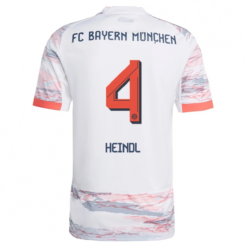 Danxen Barn David Heindl #4 Vit Grå Bortatröja Matchtröjor 2025/26 Tröjor T-Tröja
