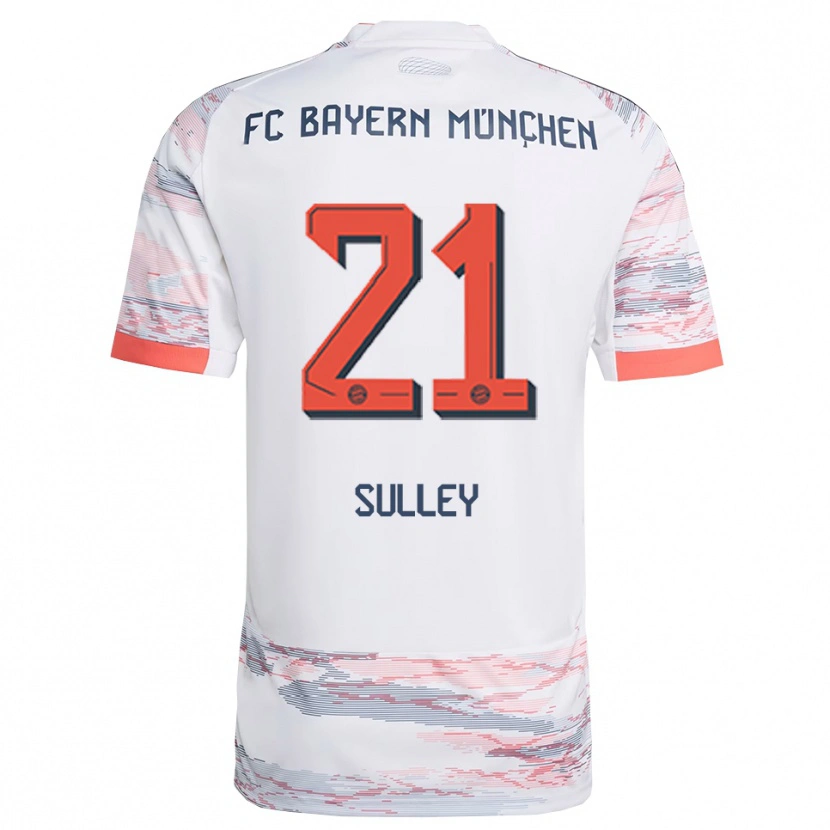 Danxen Barn Williams Baffour Sulley #21 Vit Grå Bortatröja Matchtröjor 2025/26 Tröjor T-Tröja